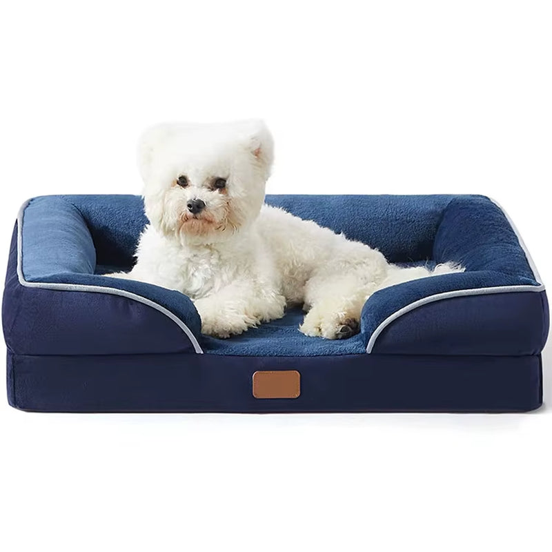 Camas De Luxo Para Cães, Impermeáveis, Com Base Antiderrapante, Sofá-Cama Para Cães, Cama Ortopédica Grande Com Espuma De Memória Egg Crate