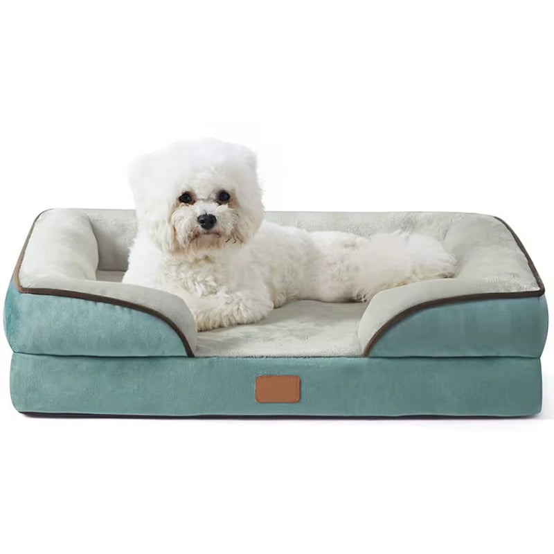 Camas De Luxo Para Cães, Impermeáveis, Com Base Antiderrapante, Sofá-Cama Para Cães, Cama Ortopédica Grande Com Espuma De Memória Egg Crate