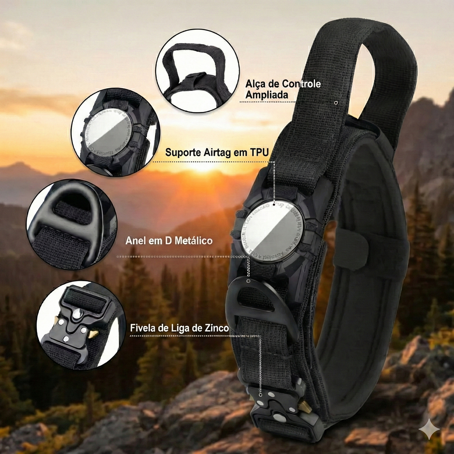 Coleira K9 Pro para AirTag