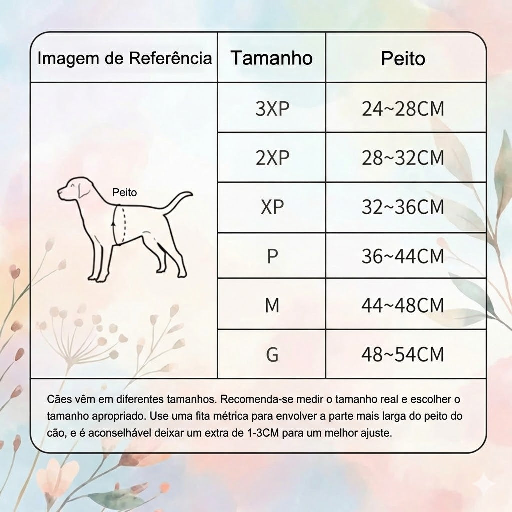 Peitoral Anti-Puxão Refletivo