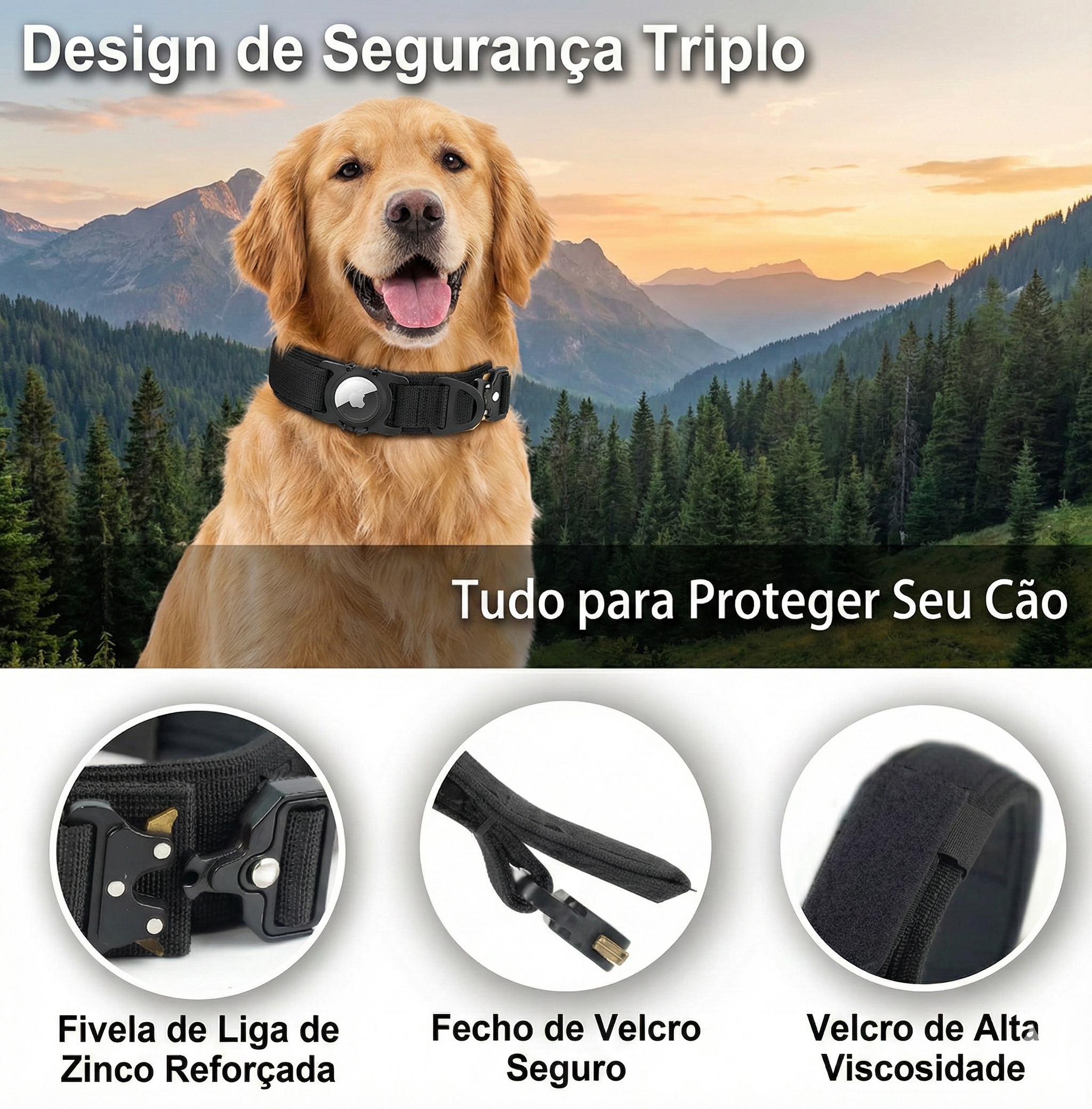 Coleira K9 Pro para AirTag